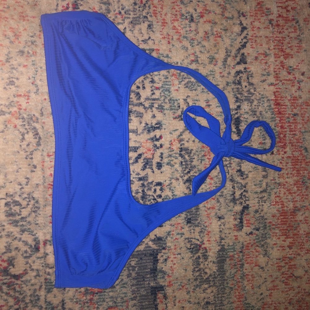 Blue xhilaration bikini top